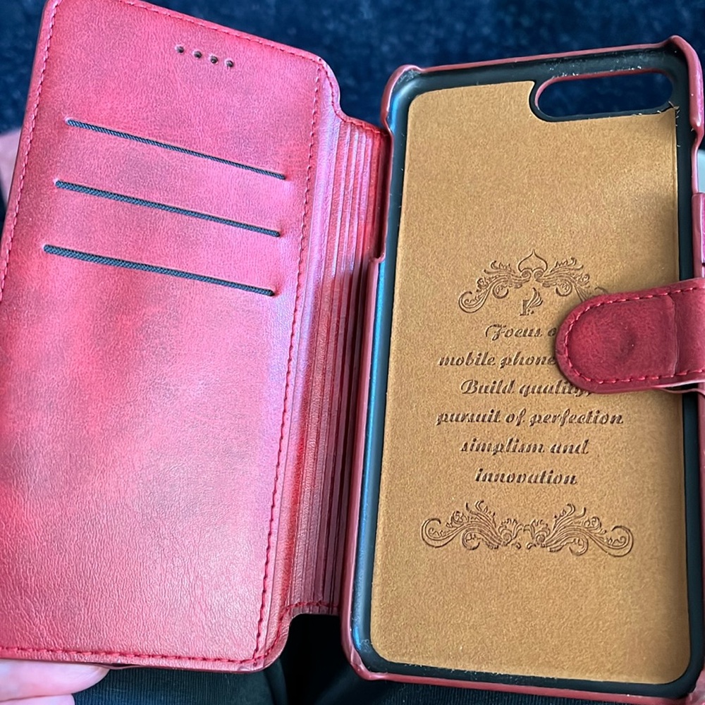 Red I phone case for 7/ 8 plus